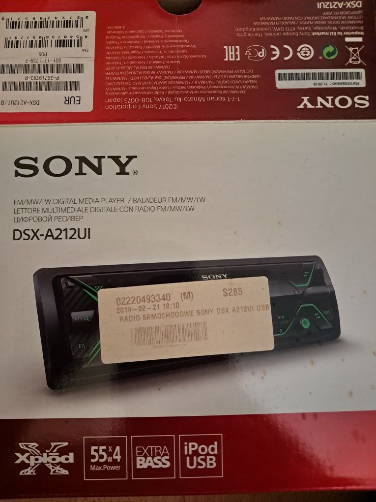 Radio samochodowe Sony DSX-A212UI