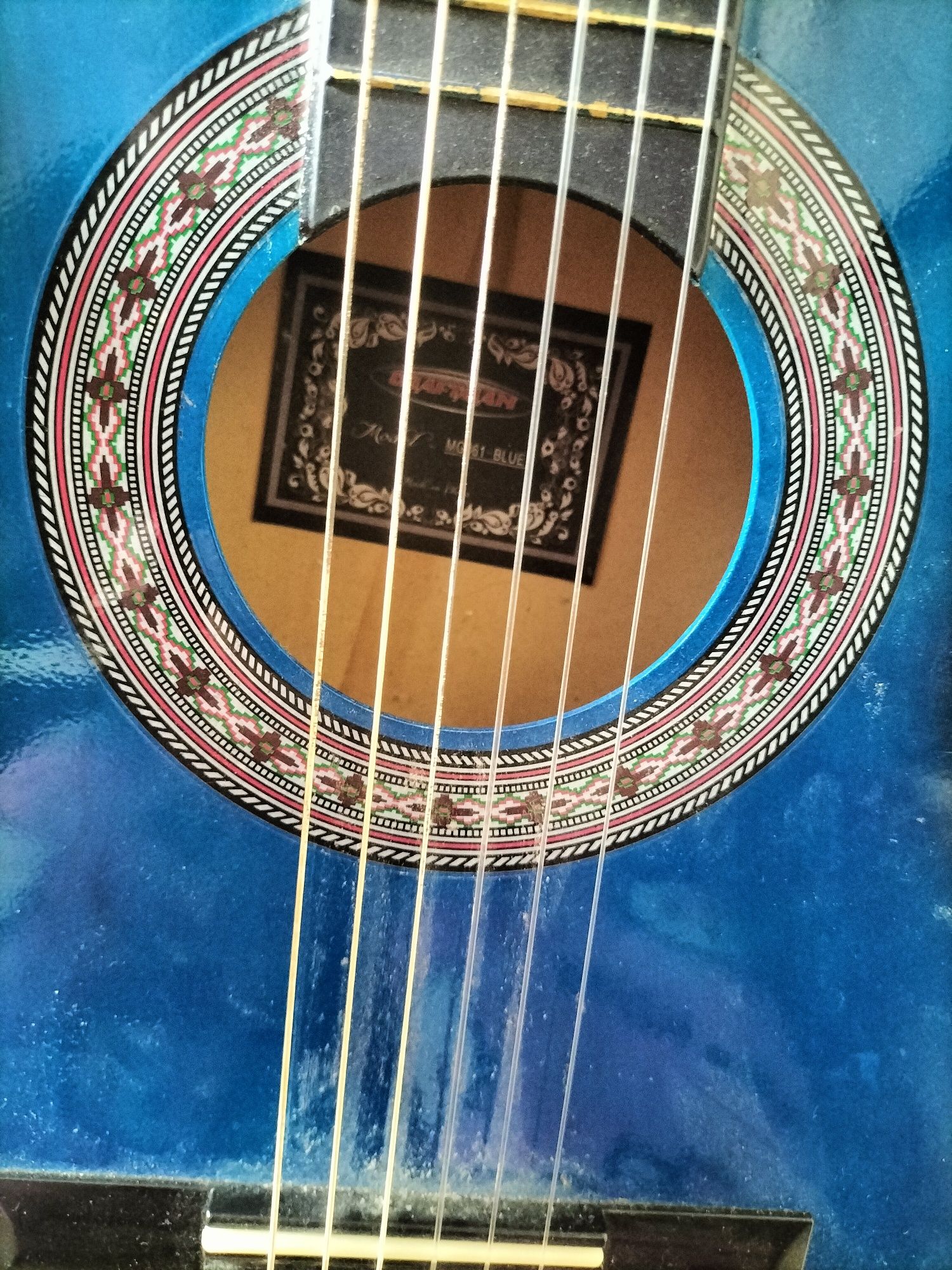 Gitara klasyczna 3/4 niebieska