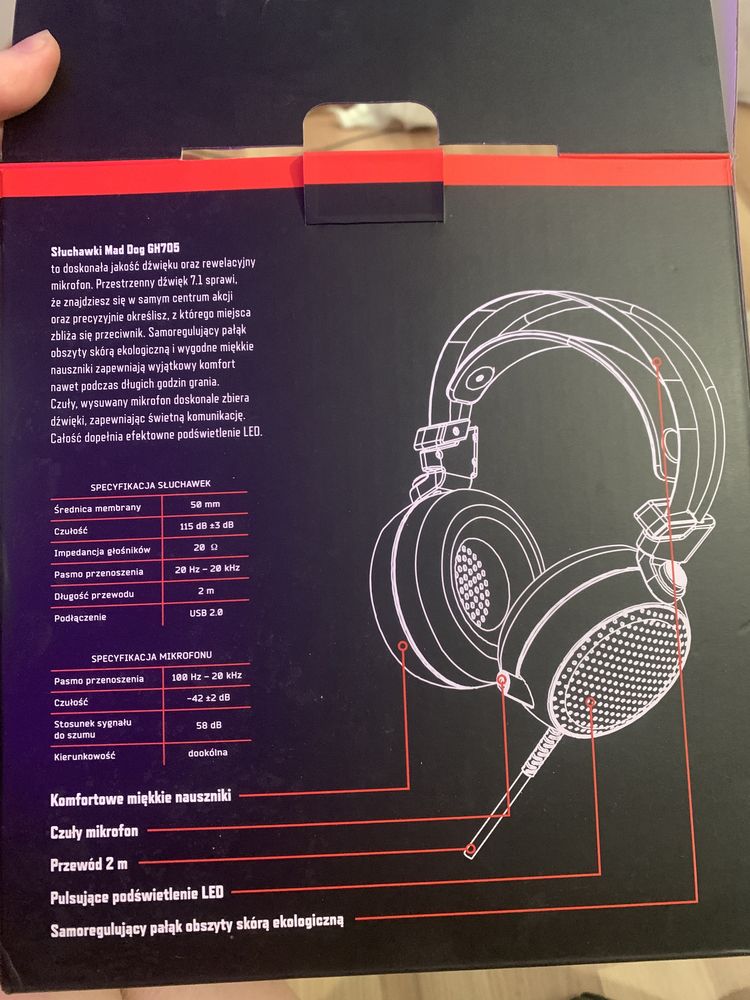 słuchawki nauszne mad dog GH705