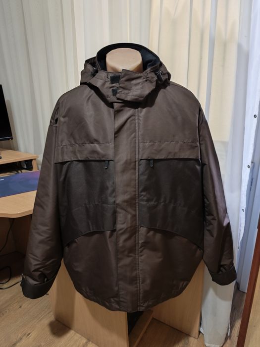 Куртка чоловіча водонепроникна та вітрозахисна коричнева XL