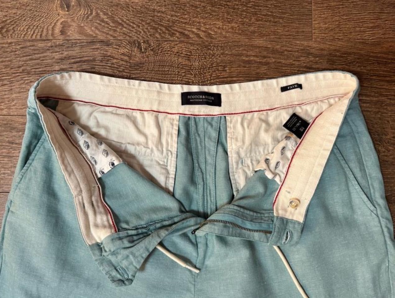 Брюки Scotch & Soda (коттон/лён).