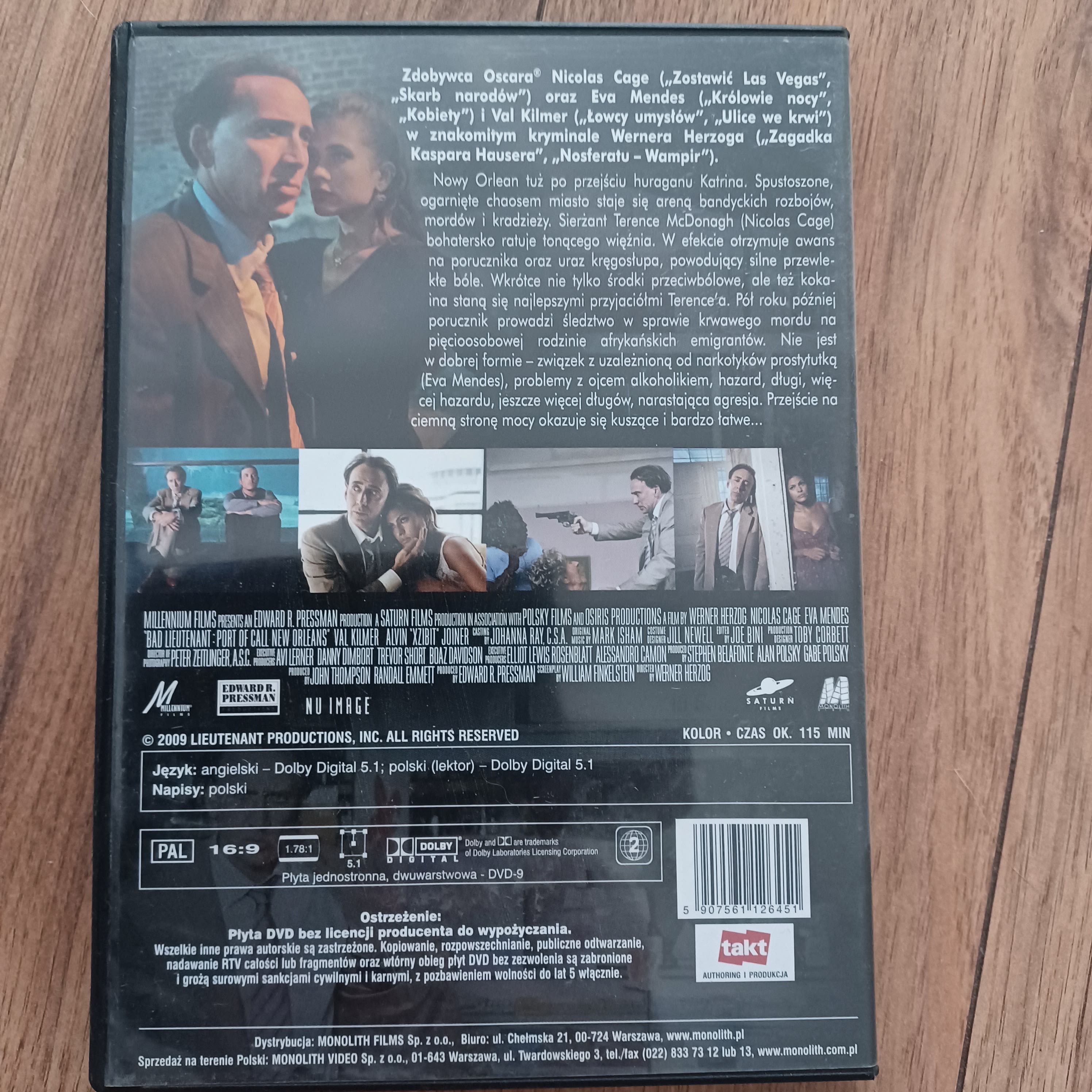 Płyta DVD Film, Zły Porucznik