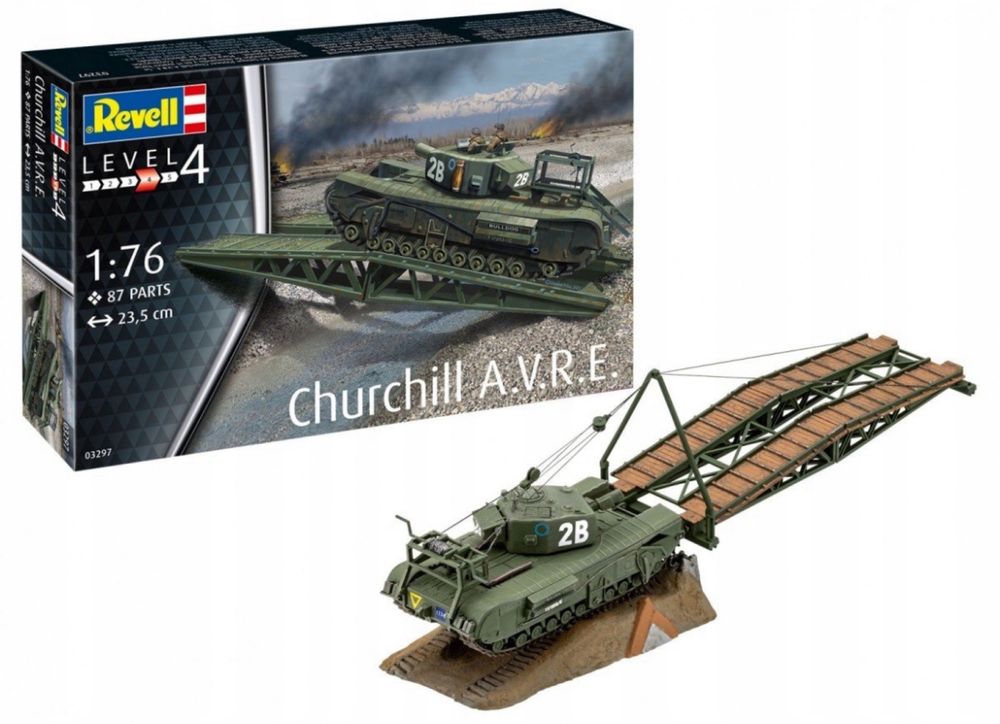 Model do sklejania REVELL 03297 czołg CHURCHILL A.V.R.E SKALA 1:76