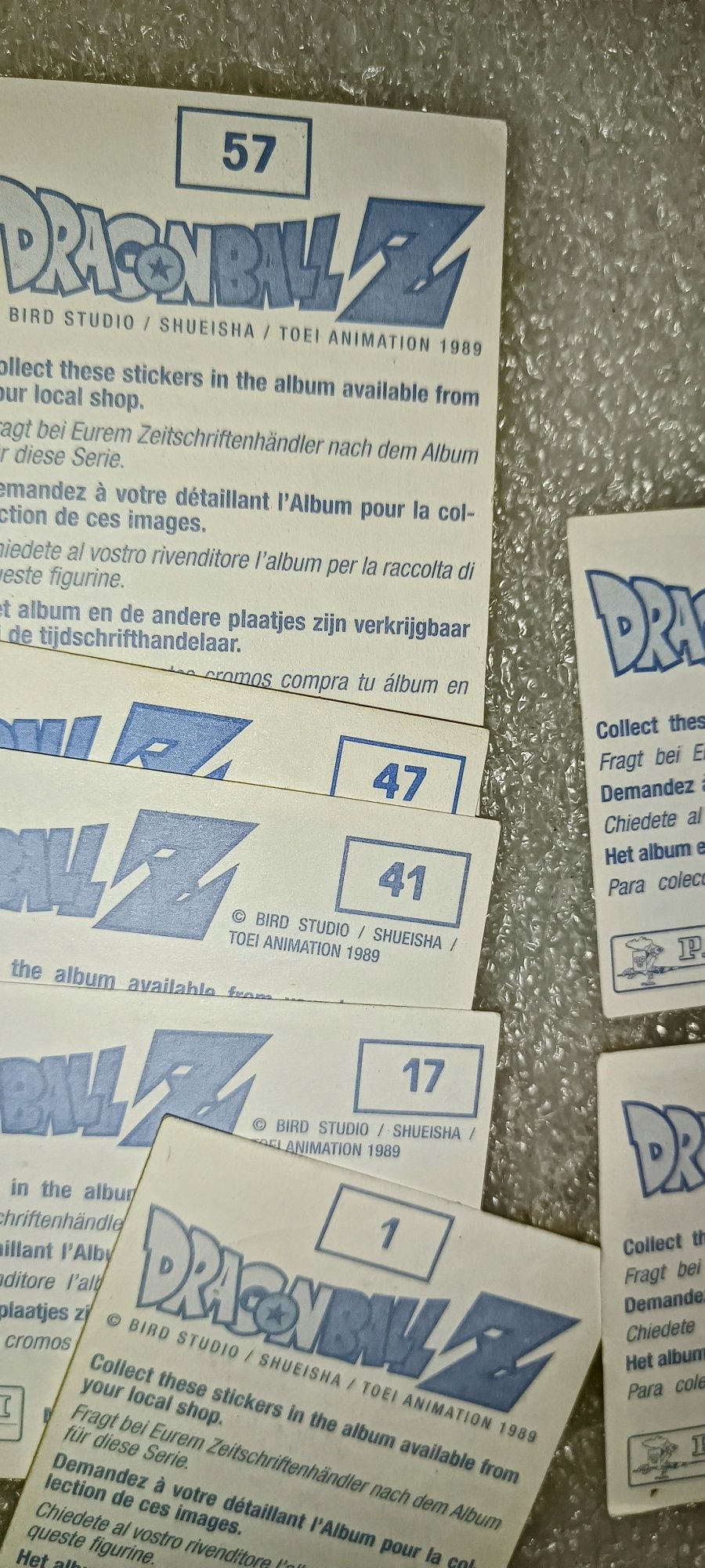 raros e antigos cromos dragon ball Z