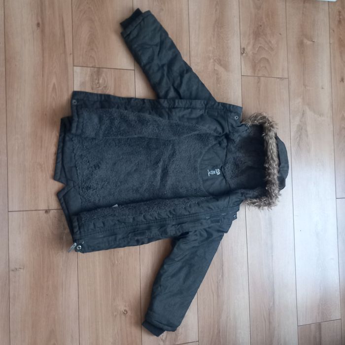 Kurtka zimowa na zimę szara dla chłopca rozmiar 122