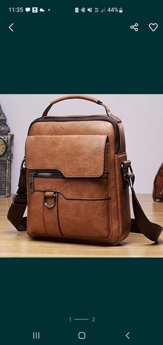 Zestaw torba na ramię plus portfel męski