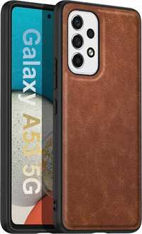 Plecki etui case eco skóra do Samsung Galaxy A53 5G brązowy