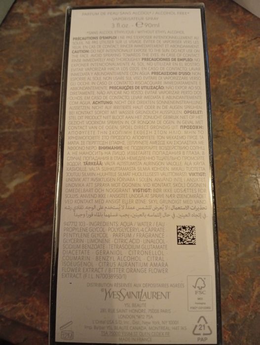 Perfume libre Yves Saint Laurent
