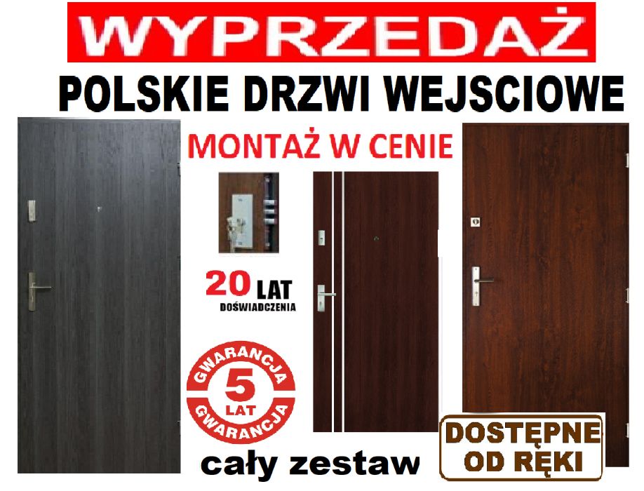 Drzwi ZEWNĘTRZNE-wewnętrzne z montażem do mieszkania w bloku wejściowe