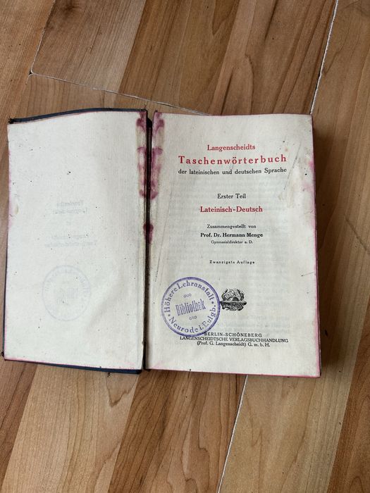 Słownik Niemiecko-Łaciński 1910 rok