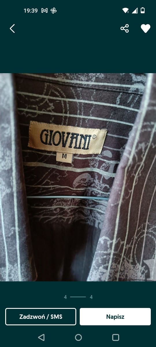 Koszula męska Giovanni rozmiar M,
