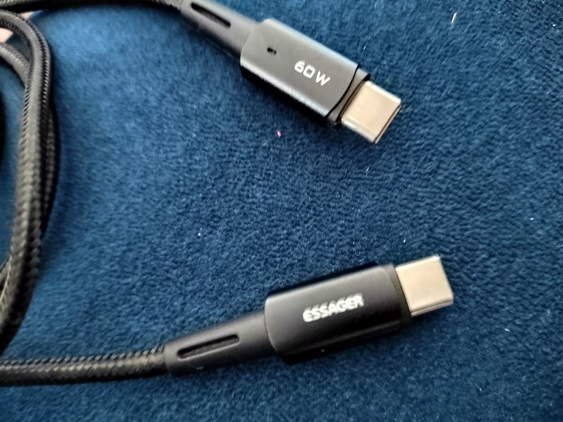 Kabel USB C na USB C - 1m essager 60W
