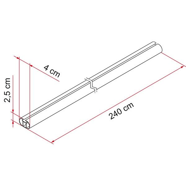 Barras De Fixação Tejadilho Fixing-Bar Pro L Fiamma