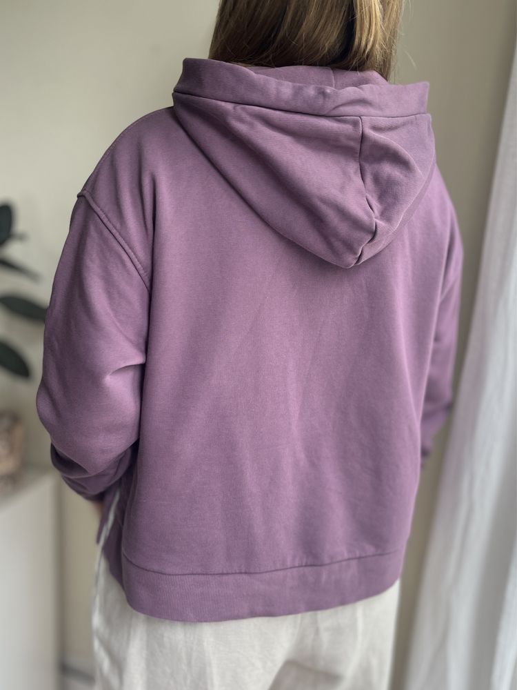 Bluza z kapturem kangurek blady fiolet łukasz jemioł xs/s