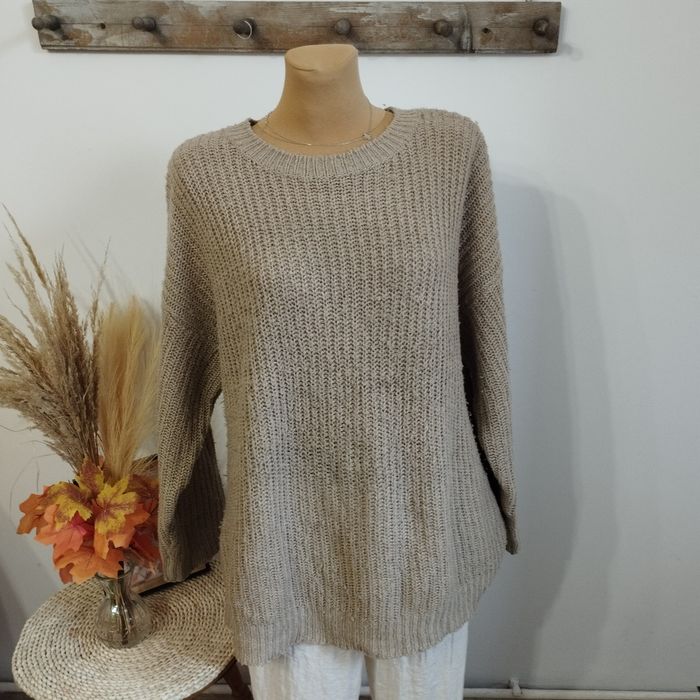 Beżowy sweter damski New Look M oversize ciepły jesień/zima