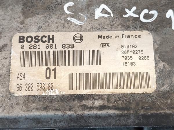 Centralina motor / ECU CITROËN Saxo (S0, S1)