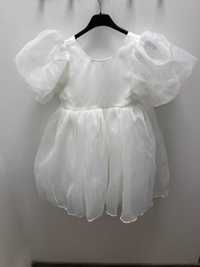 Białą tiulowa sukienka dziecięca roz.130cm