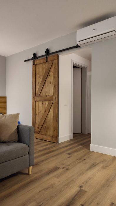 Porta rustica de correr ou abertura normal