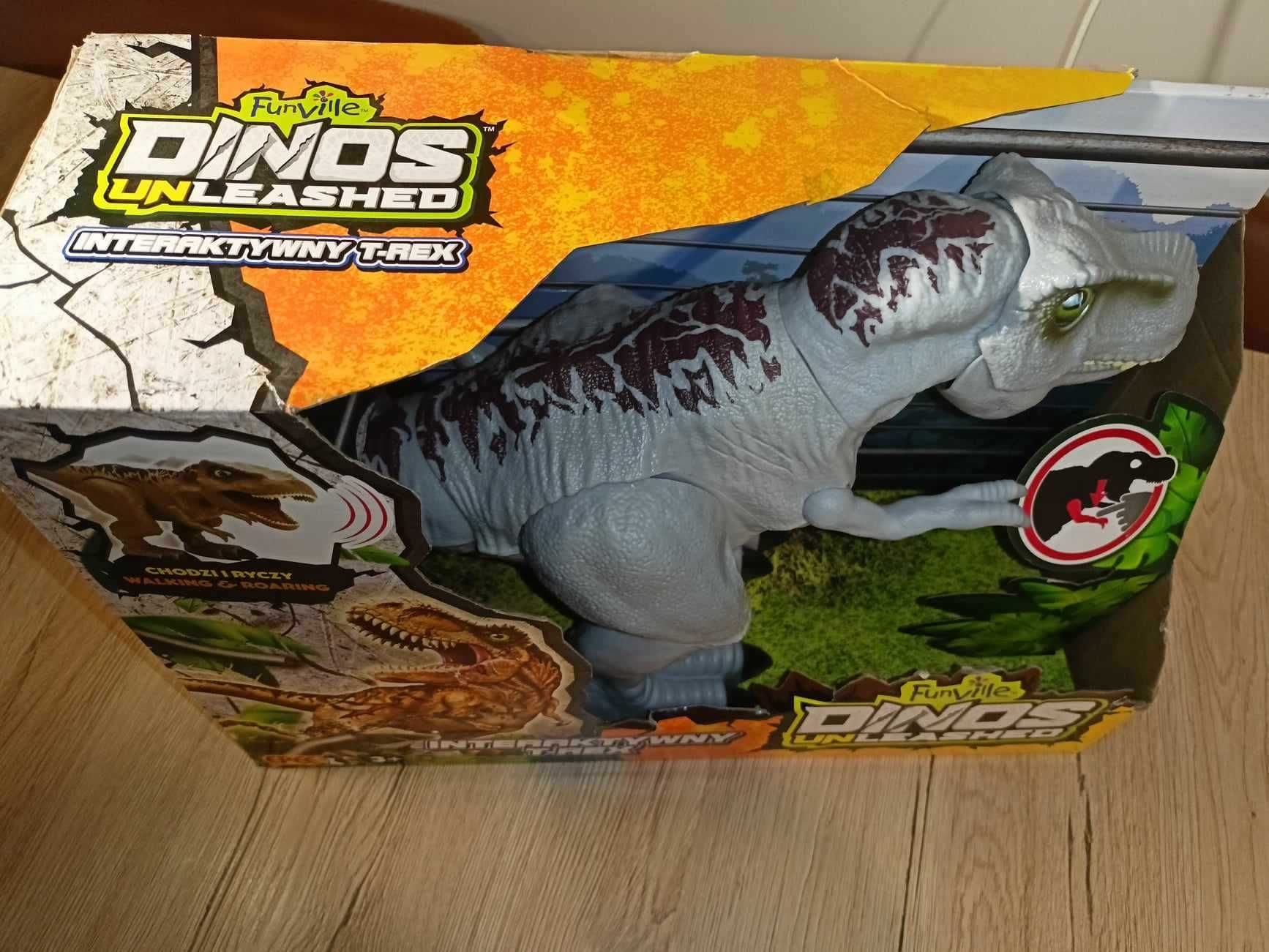 Dinozaur interaktywny Epee Dinos Unleashed T-Rex 27 cm szary