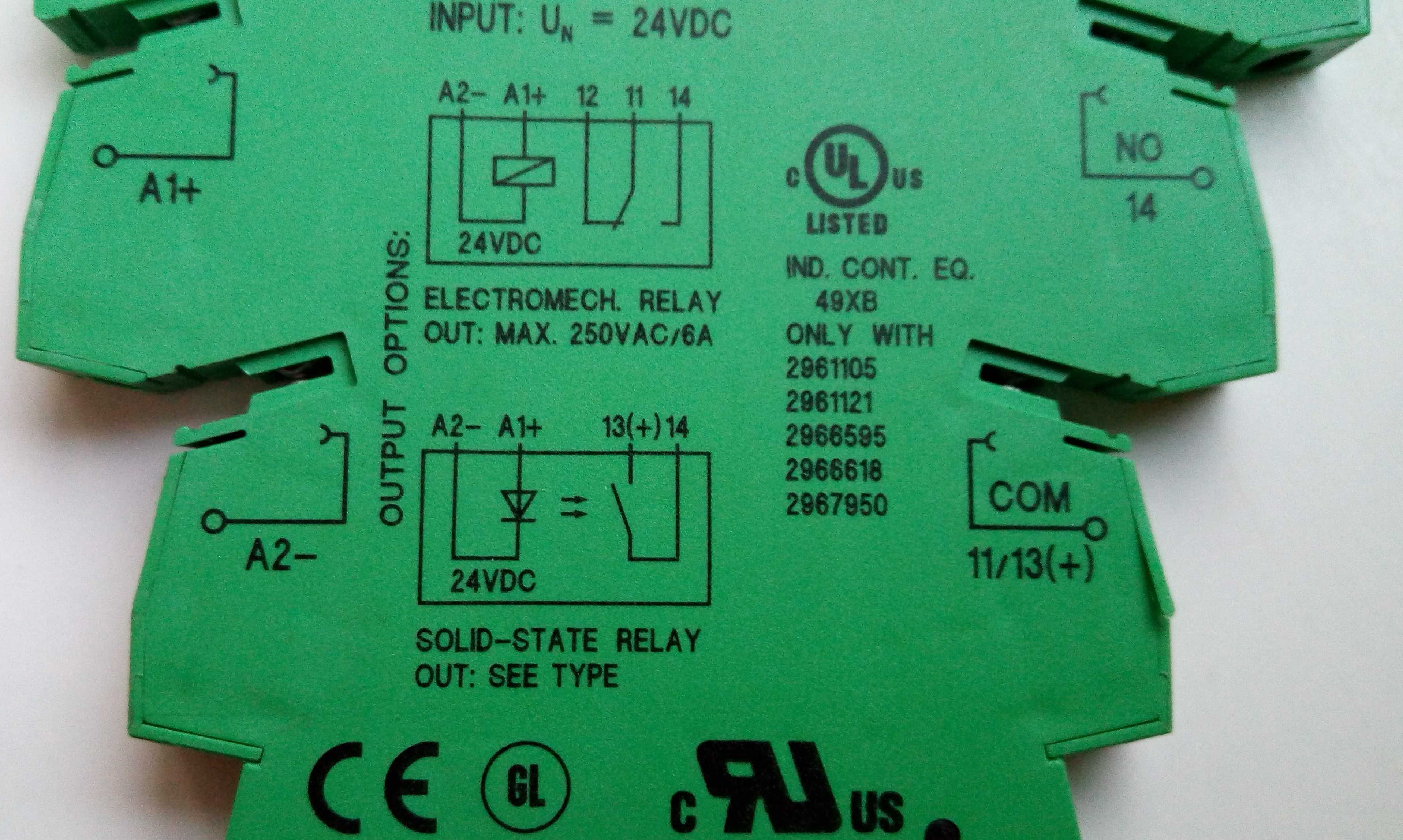 Базовый модуль PHOENIX CONTACT PLC-BSC- 24DC/21 2966016 с реле 2961105