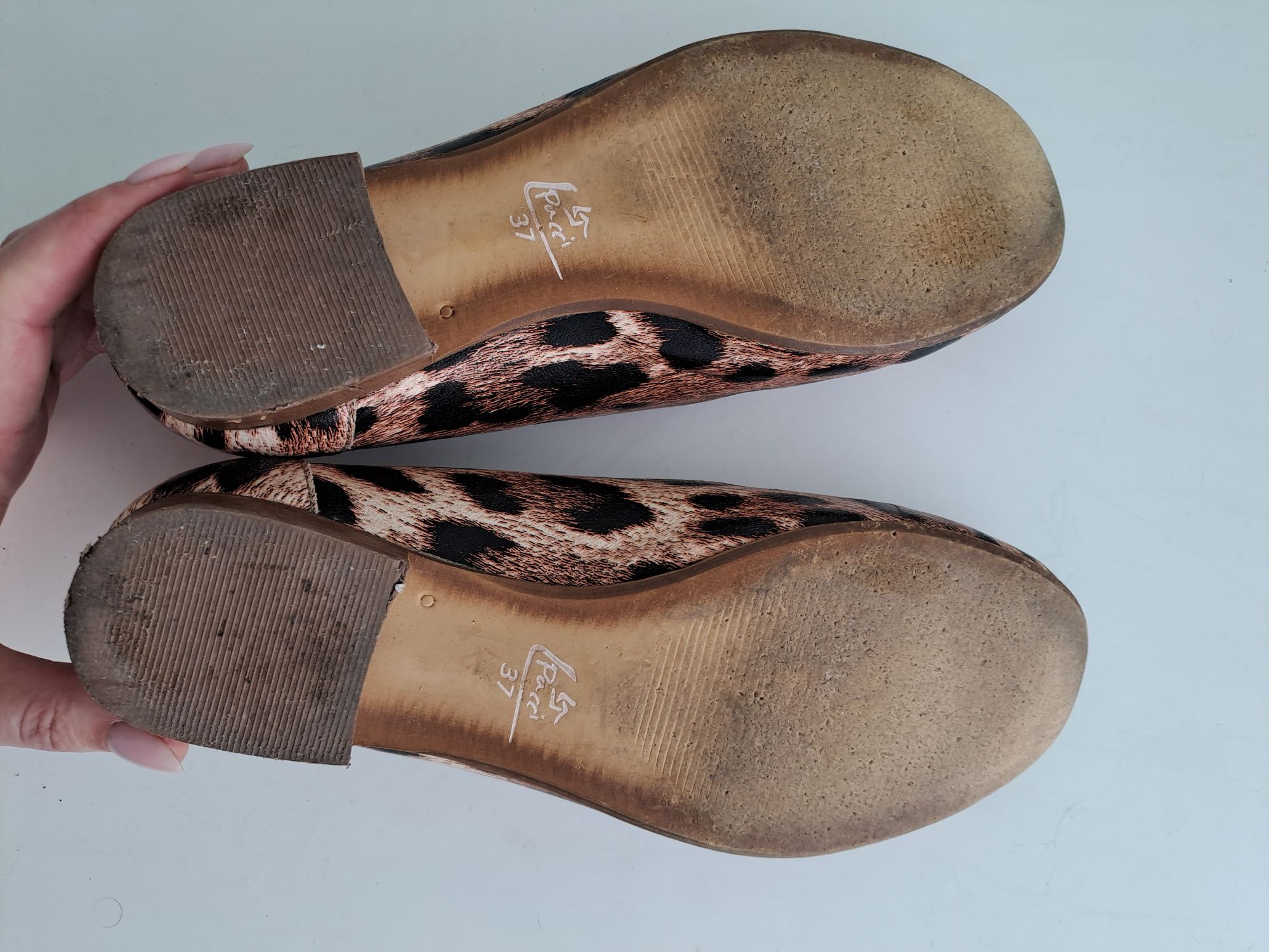 Buty damskie Lordsy skórzane panterka La Femme 37
