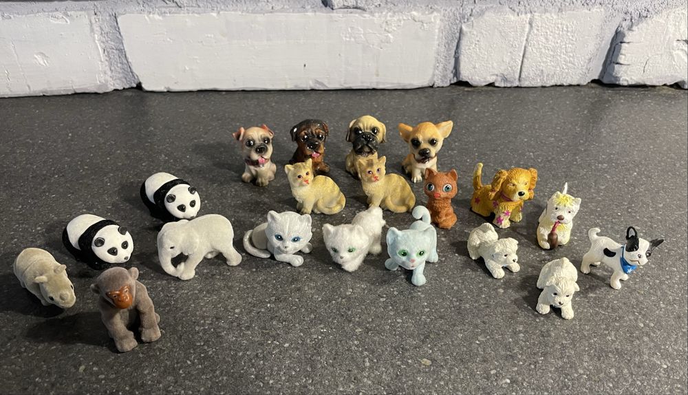 20 x Mini Figurki Zwierzęta Kotki Pieski