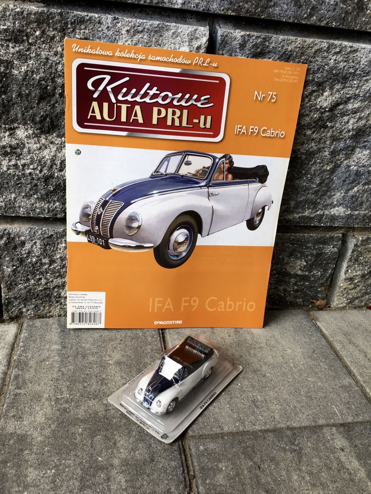 Czasopismo-IFA F9 CABRIO-auta PRL,model,autka,kolekcja,blister,gazetka