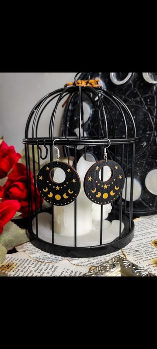 Kolczyki koła fazy księżyca