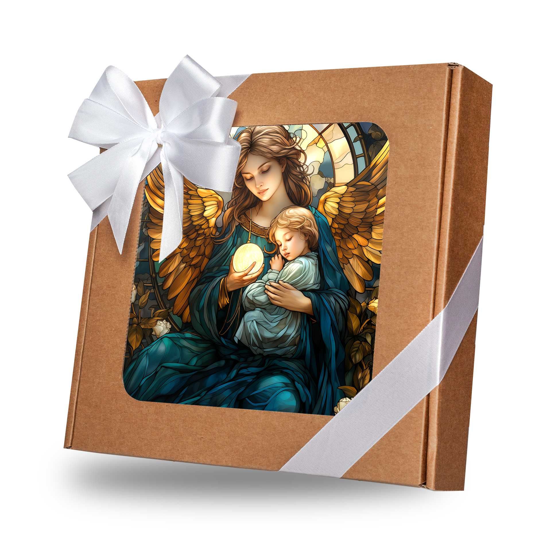 Pamiątka chrztu, roczek. Obraz na ceramice - 20cmx20cm Personalizacja