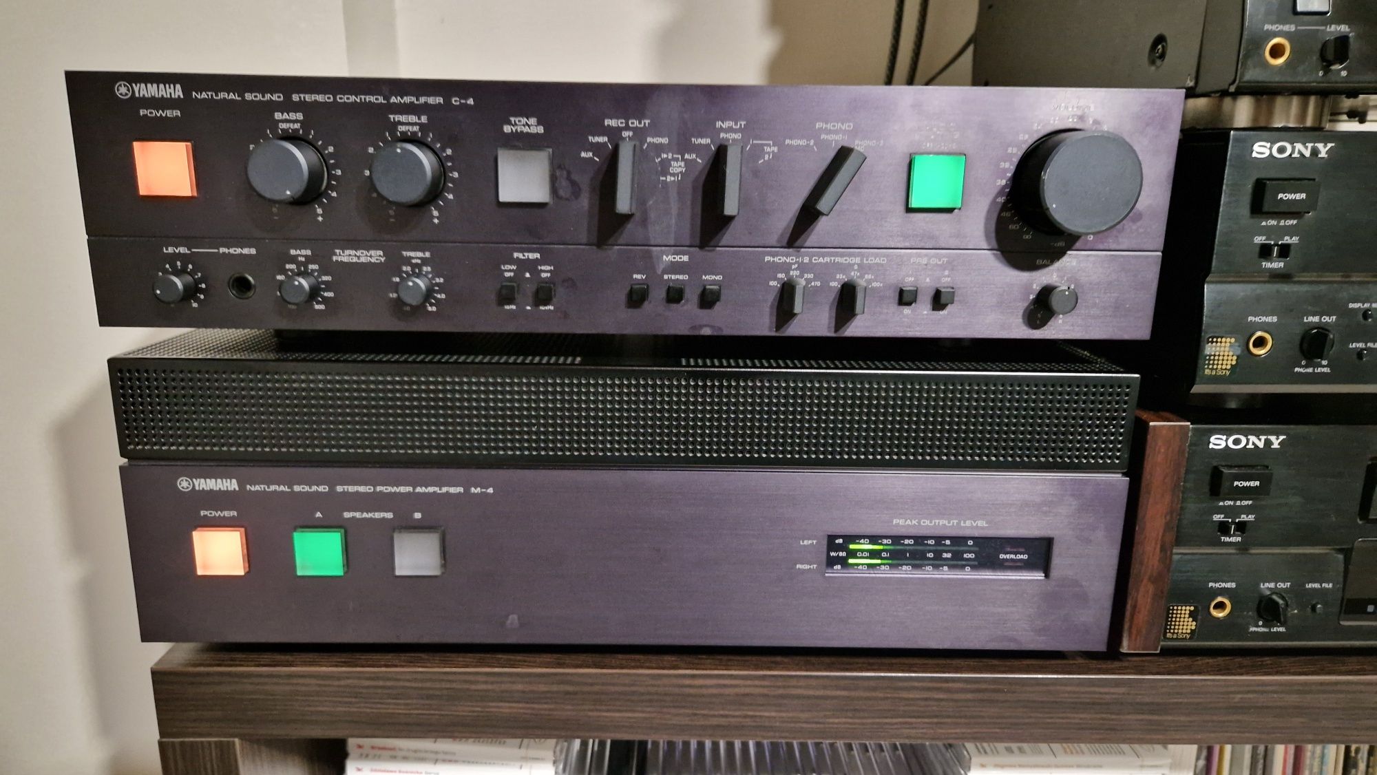 Yamaha C-4 Yamaha M-4 końcówka mocy M4 Przedwzmacniacz  C4