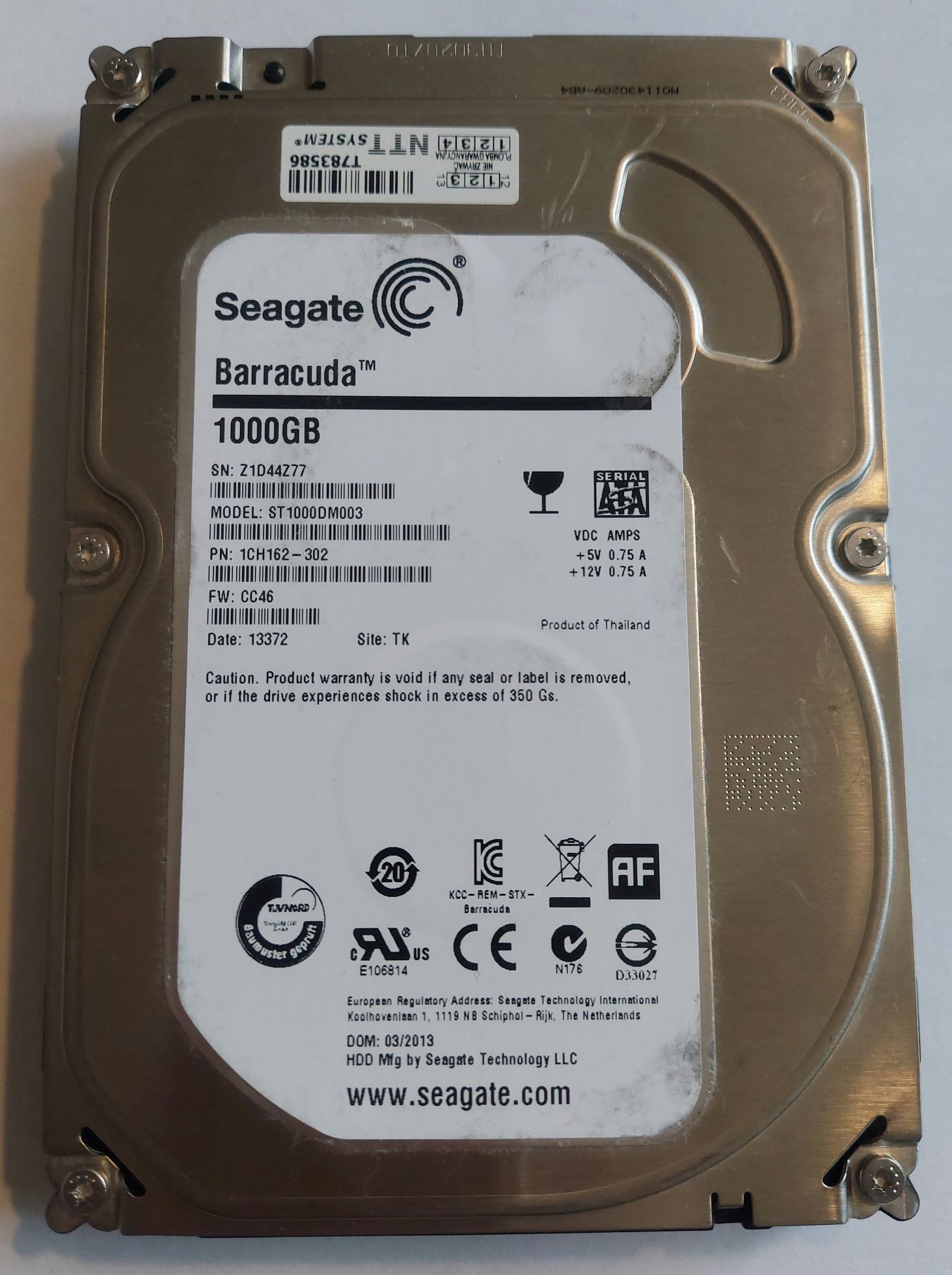 Dysk HDD 1 TB - Seagate ST1000DM003