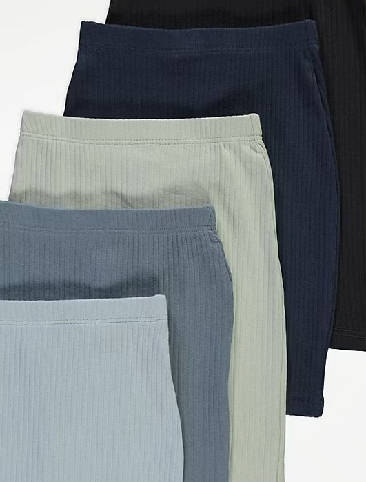 74 80 George 5pak legginsów prążkowane legginsy prążkowana bawełna