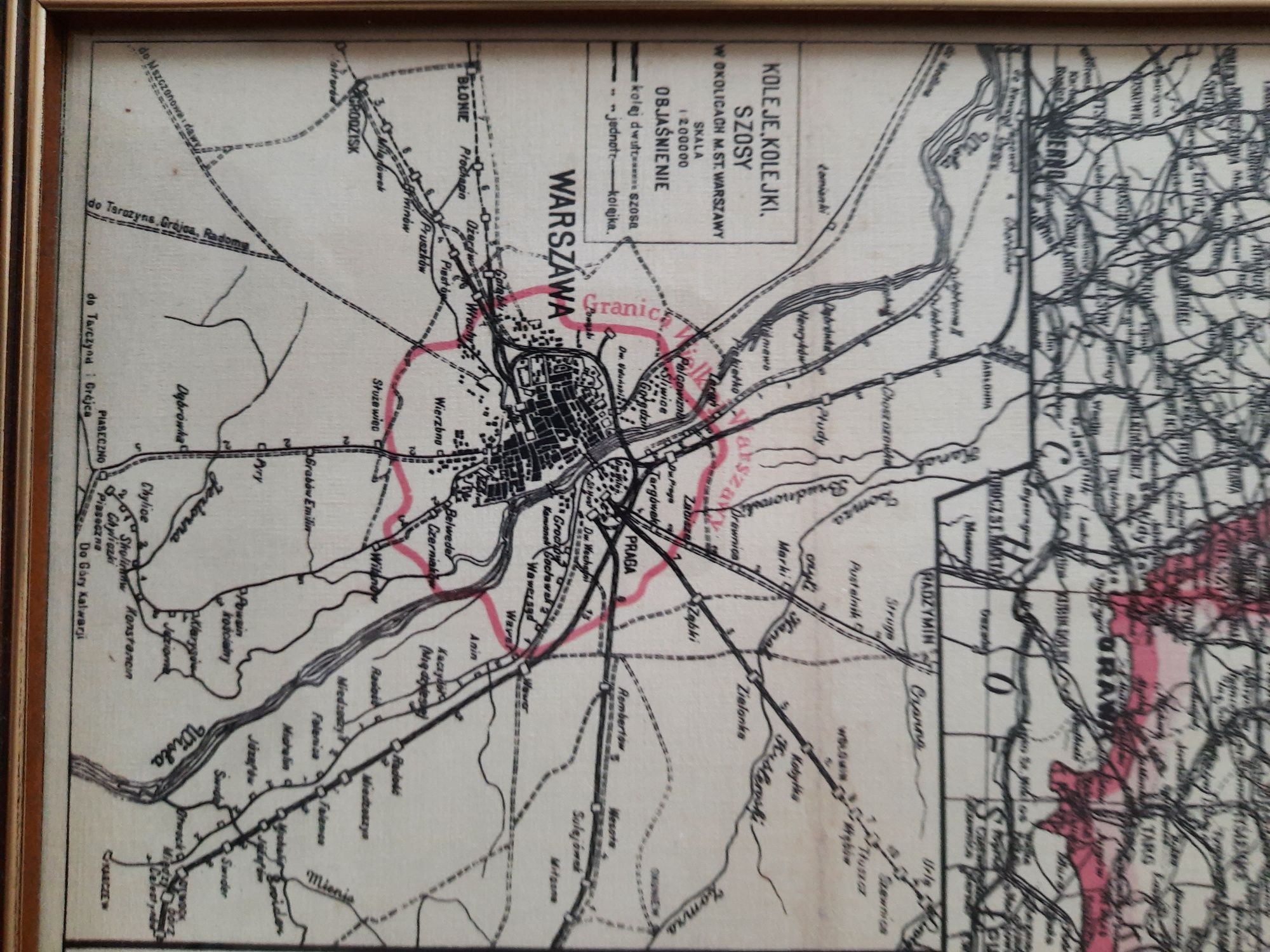 Mapa Polski z 1930r. - reprodukcja.