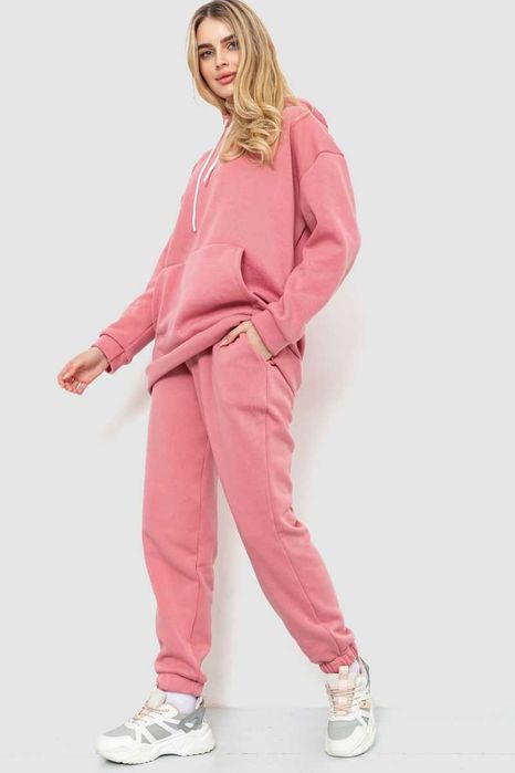 Пудровий жіночий костюм на флісі"Ager"