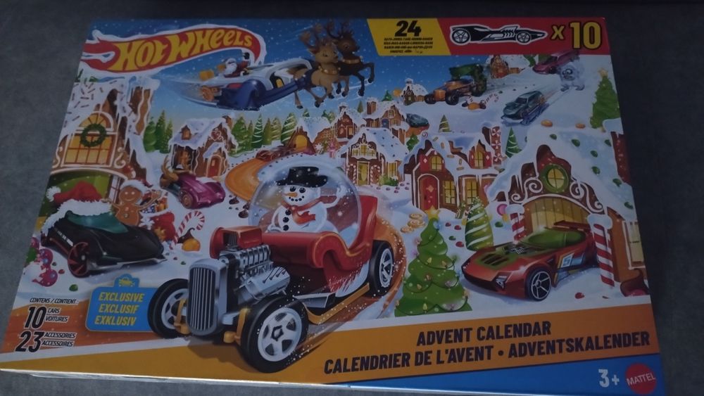 Hot Wheels Kalendarz adwentowy Zestaw do zabawy JCB47