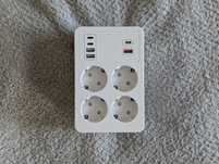 Listwa zasilająca  (4 gniazdka, 3xUSB-C, 3x-USB-A, PD 20W)