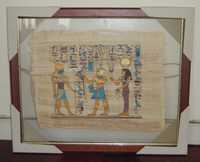 Quadro de Papiro Egípcio emoldurado com Vidro Duplo