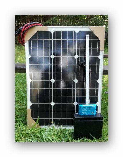 Panel Solarny PV zestaw Działka Domek Altana Bacówka Szałas LED i USB