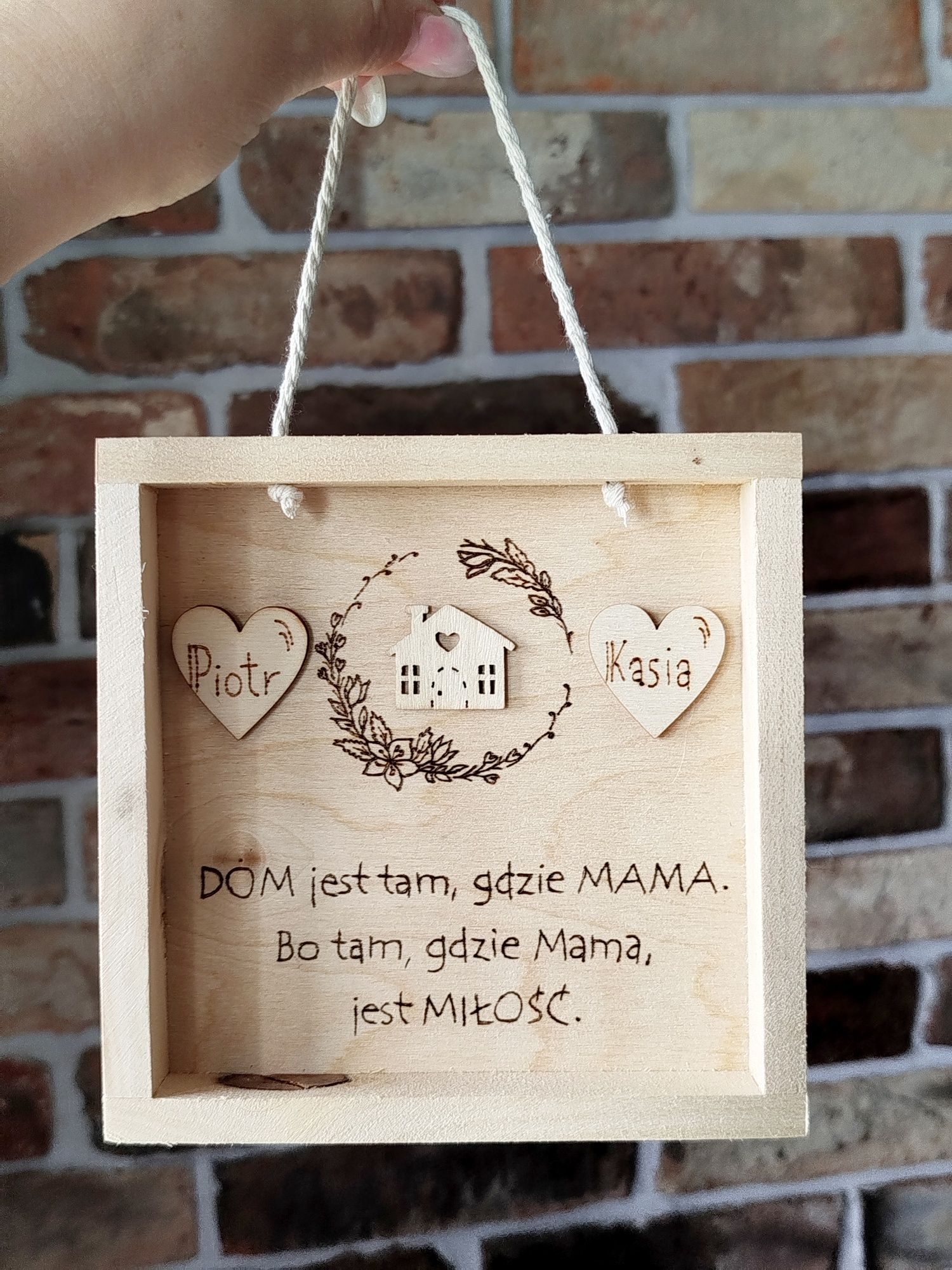 DZIEŃ MATKI personalizowana drewniana ramka