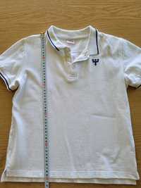 Biała koszulka polo dla chłopca 140 cm