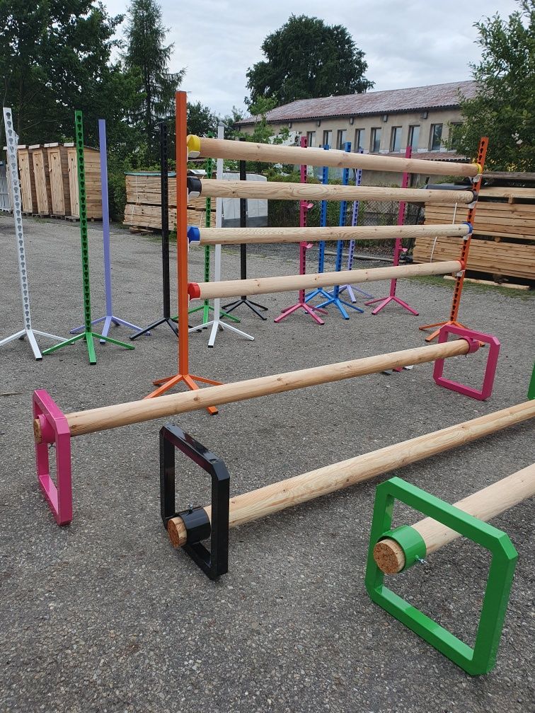 Zestaw cavaletti – 2 podpory + drąg 260 cm, 260 zł, malowanie opcja
