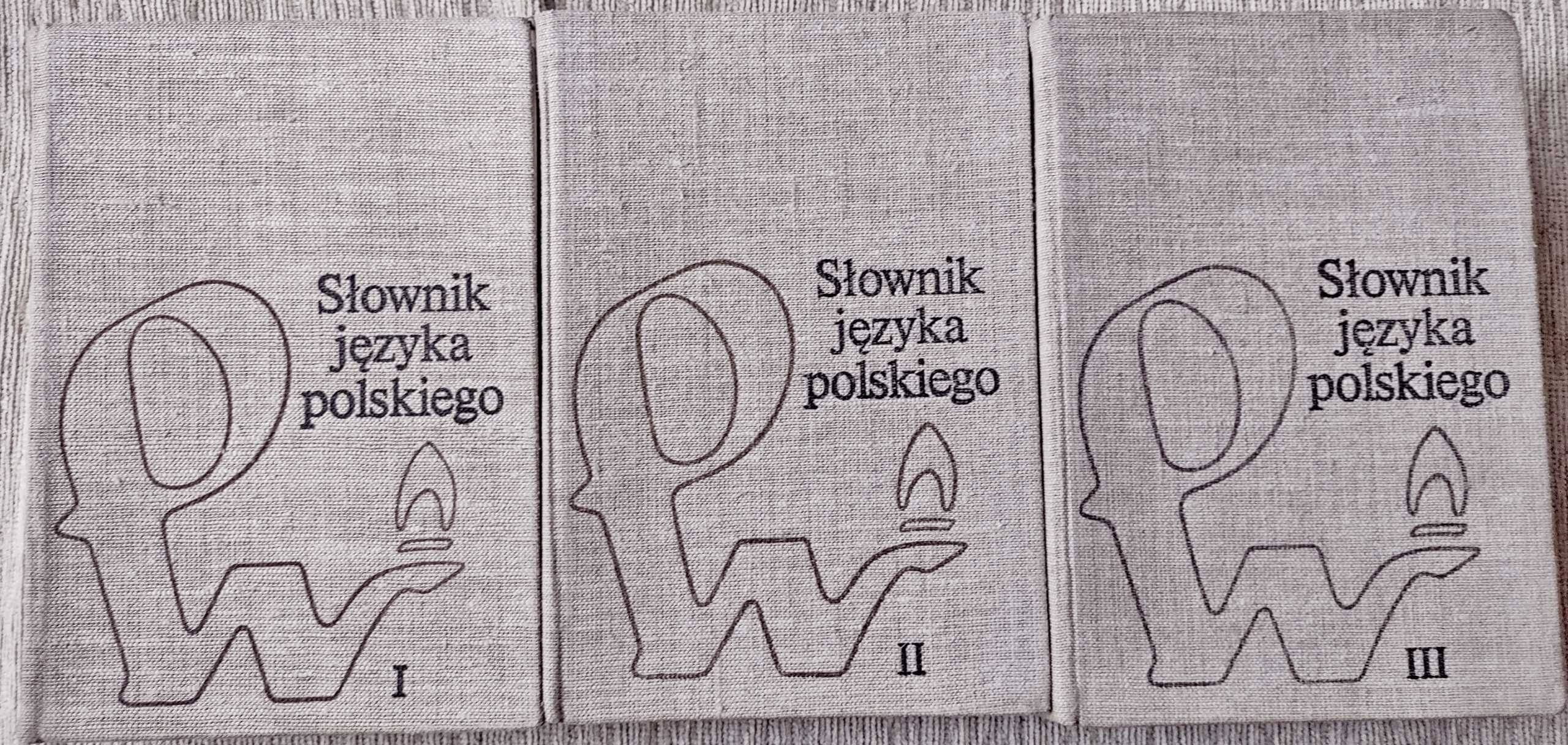 Słownik języka polskiego tom 1-3 PWN 1985, stan bdb+