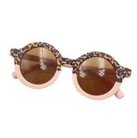 Дитячі сонячні окуляри леопардові з рожевим