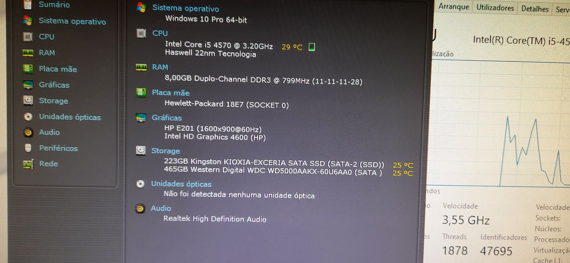 Promo HP800G1 + LCD 22"P.-4ªG. I5 3.2G-8G,SSD240+HD500,WIFI,KIT,W10/W1