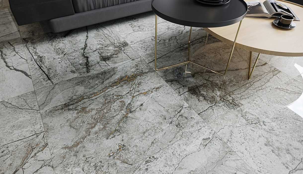 Gres szkliwiony ESSENTIAL Grey Polished 59,8 x 59,8 OPOCZNO