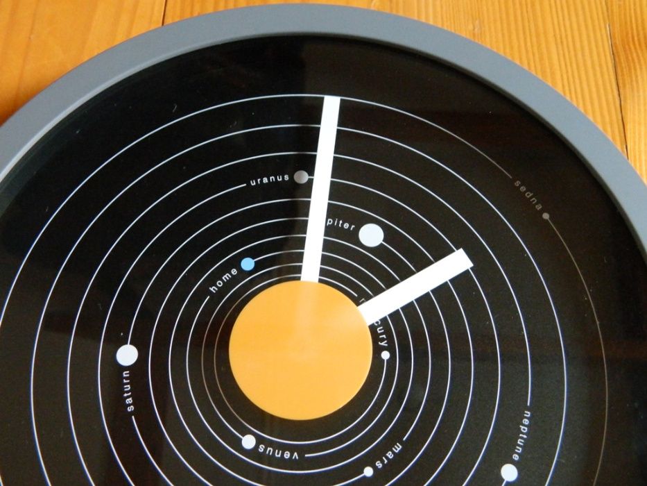 Zegar układ słoneczny planety ziemia