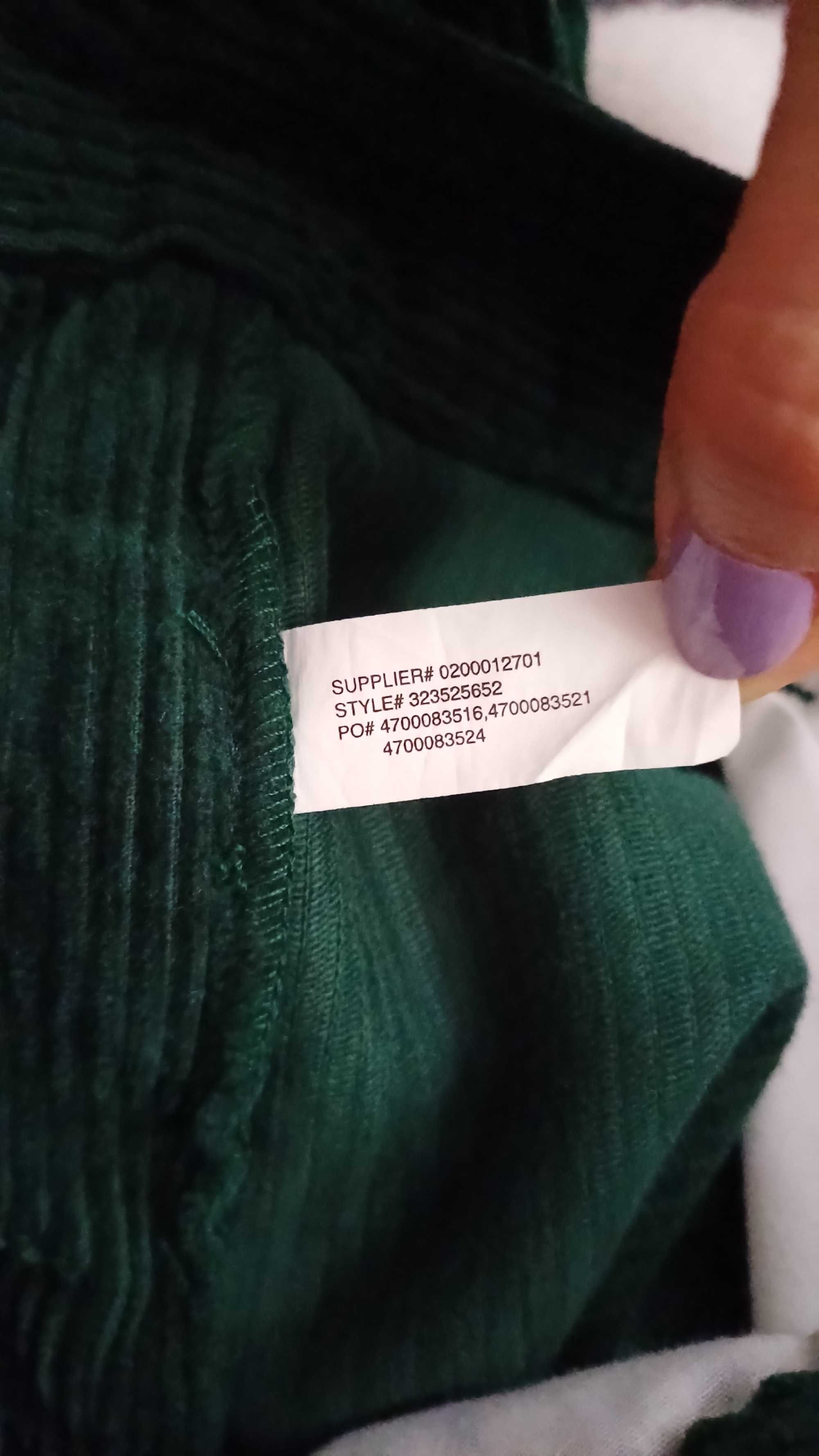 XS S Ralph Lauren sztruksowe spodnie zielone szmaragdowe old money