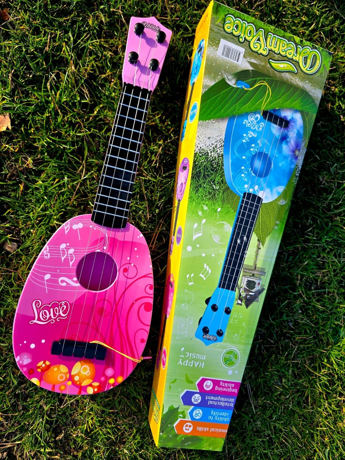 Nowa super Gitara dla dzieci Ukulele różowe - zabawki