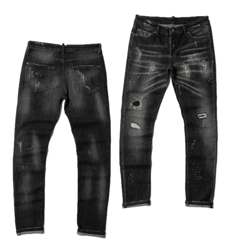 DSQUARED2 Distressed Denim black jeans  чоловічі джинси