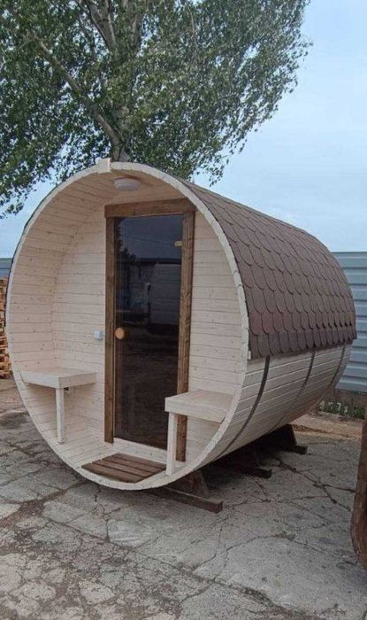 Sauna ogrodowa BECZKA mini 180 cm do montażu